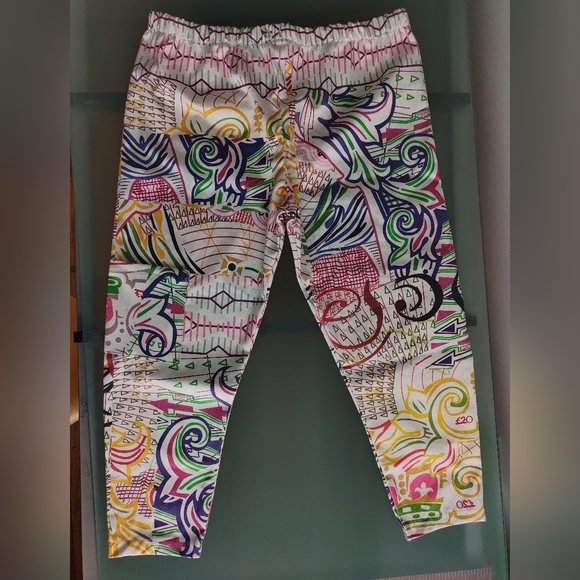 Multiprint denim drawstring pants - Picture 3 of 4